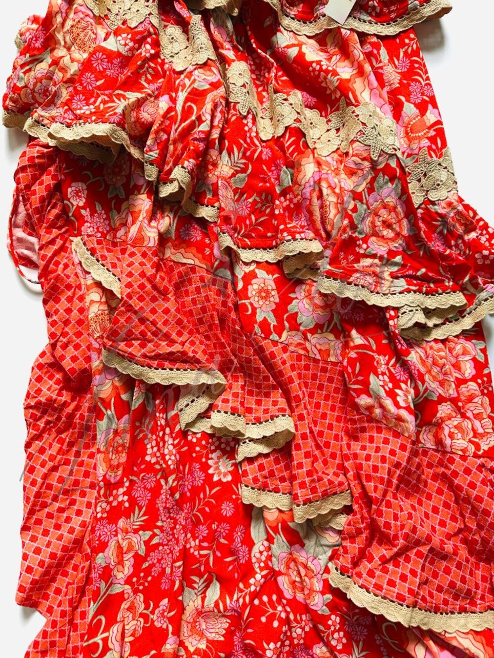 SPELL x Free People Full Bloom Ruffle Soirée Dress (size M) NWT - Picture 11 of 13
